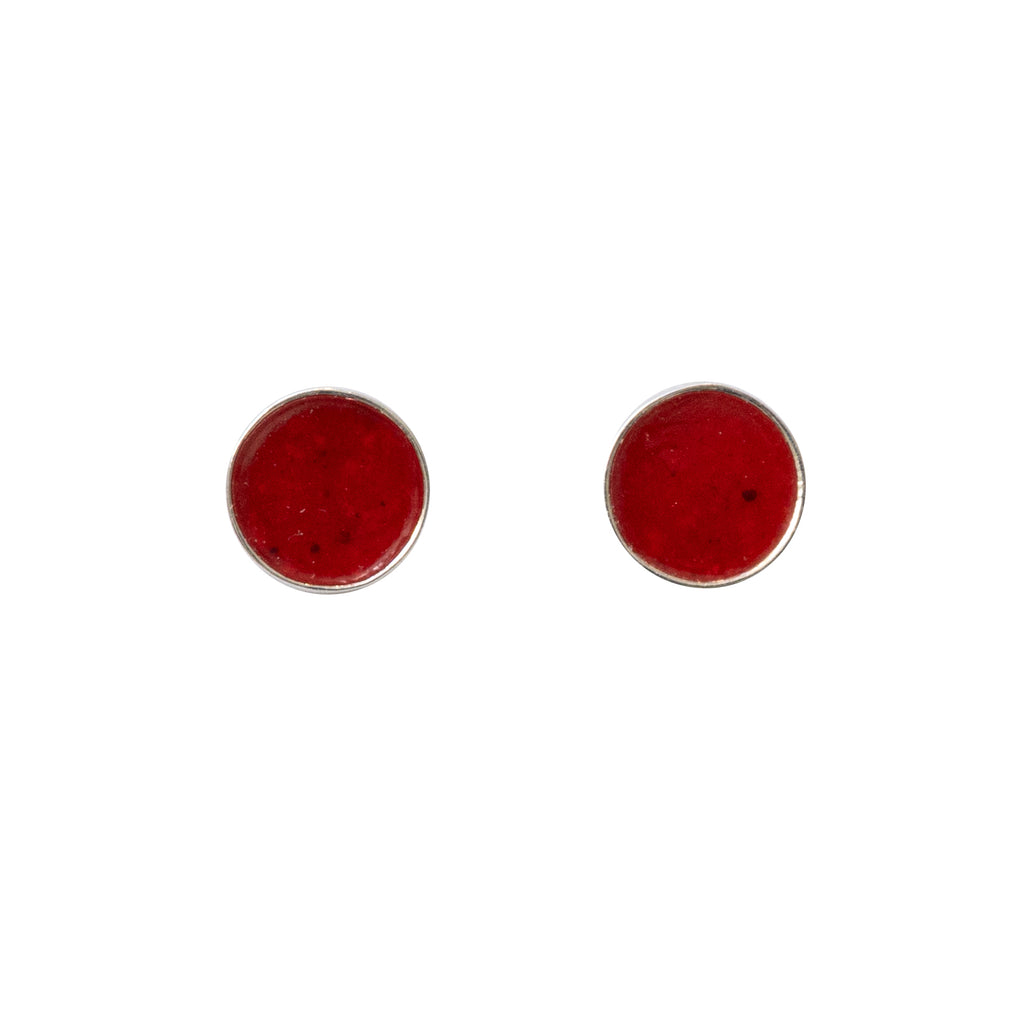Circle Stud Memorial Earrings