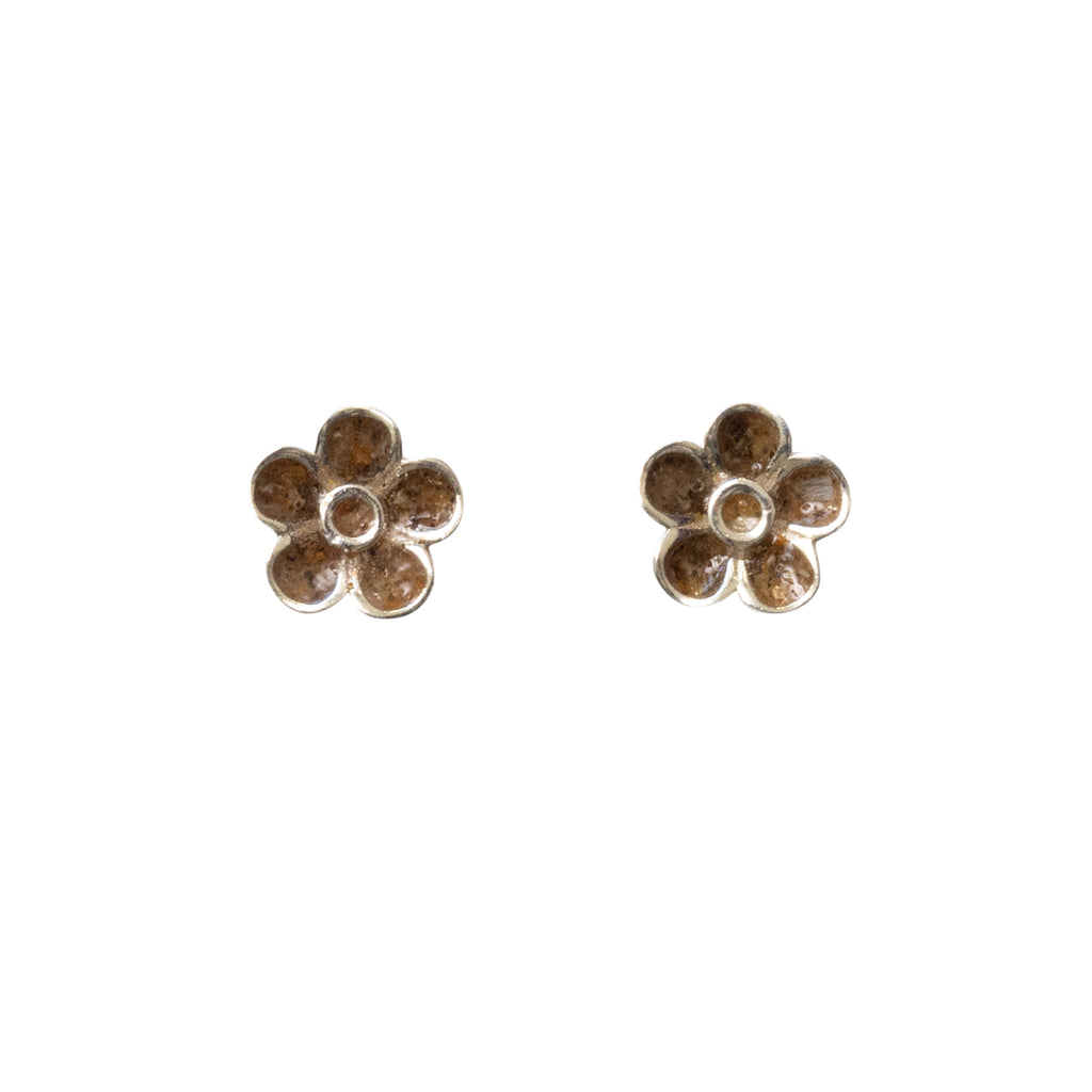 Flower Stud Memorial Earrings