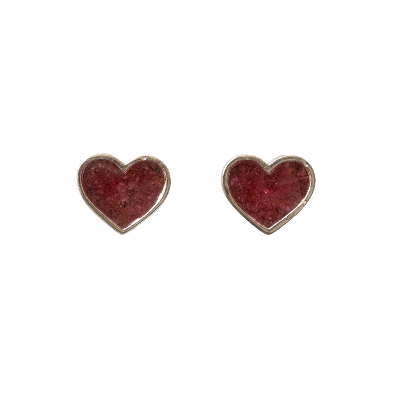 Heart Stud Memorial Earrings