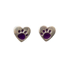 Paw Heart Stud Memorial Earrings